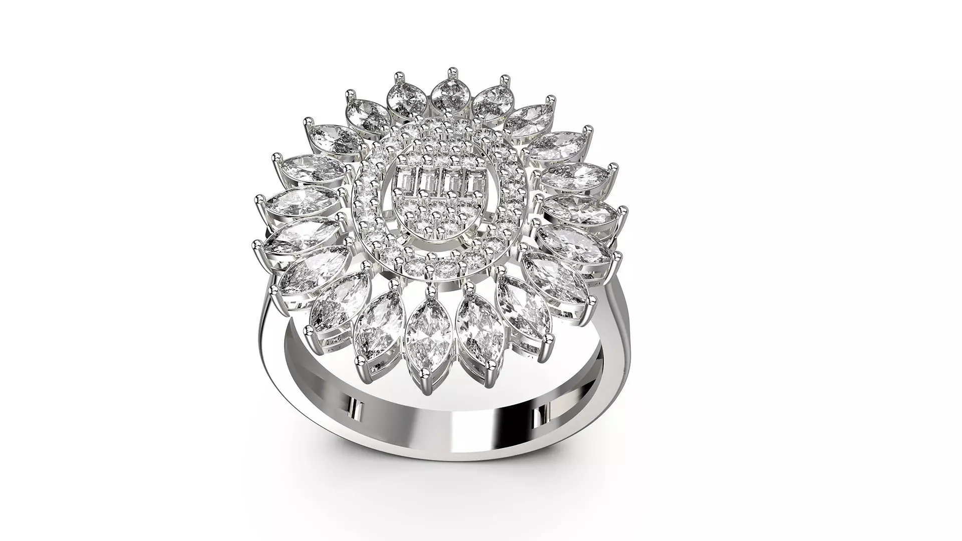 Diamond Ring 3D print model_0