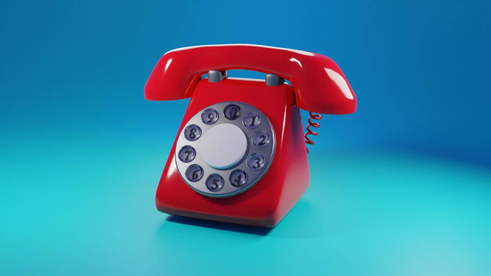 rotary dial corded telephone Free 3D model