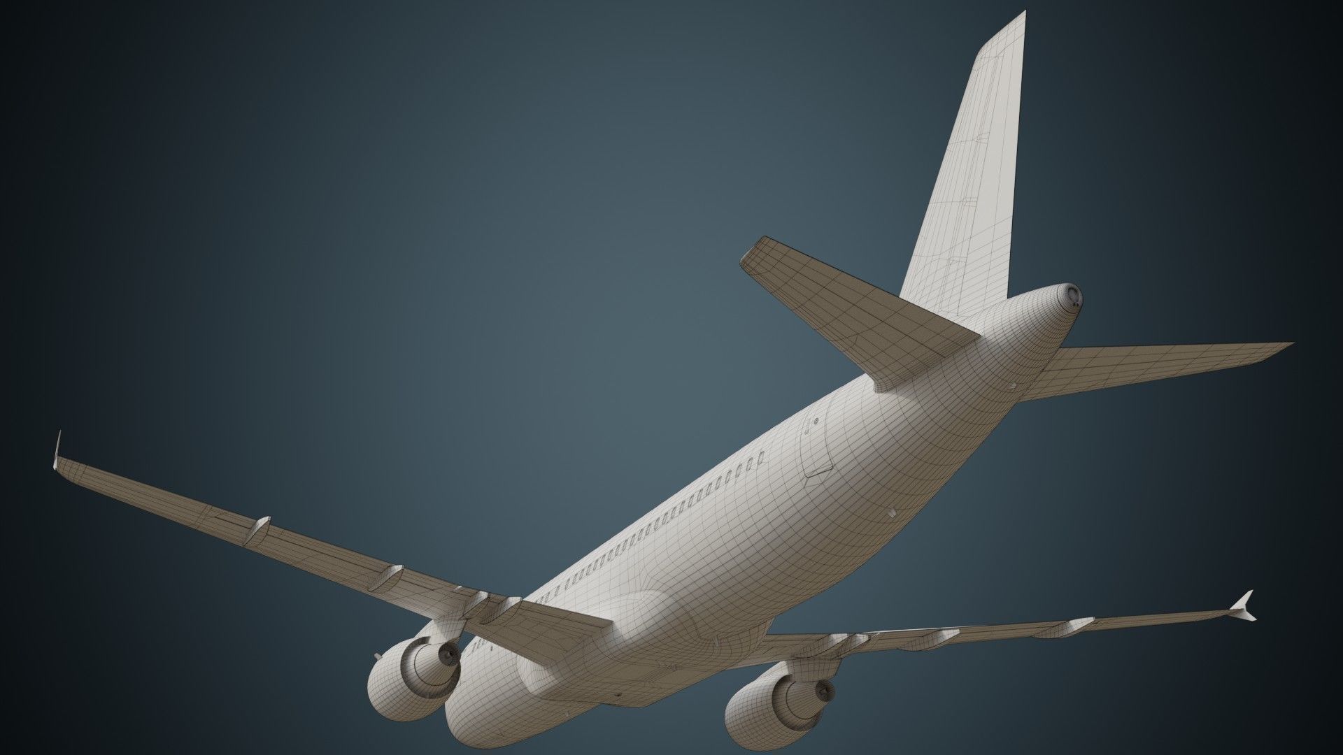 Airliner 1C Untextured 3D model_7