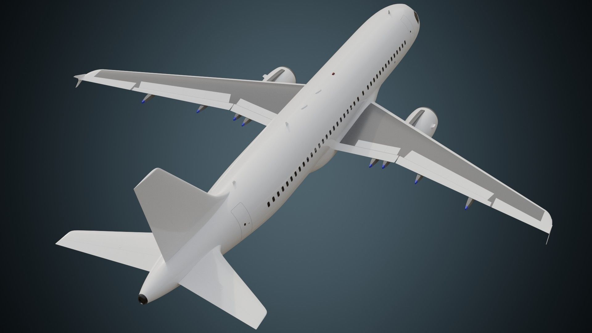 Airliner 1C Untextured 3D model_3