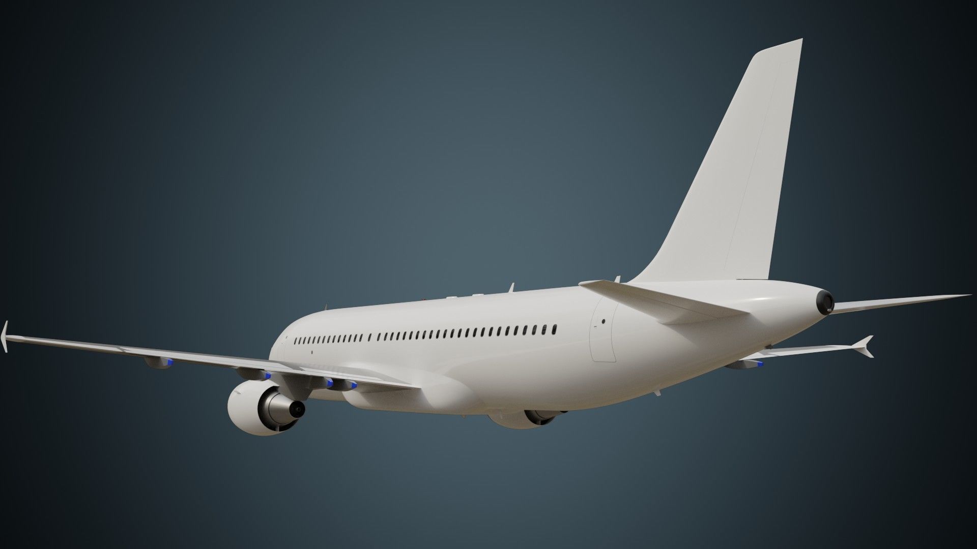 Airliner 1C Untextured 3D model_4