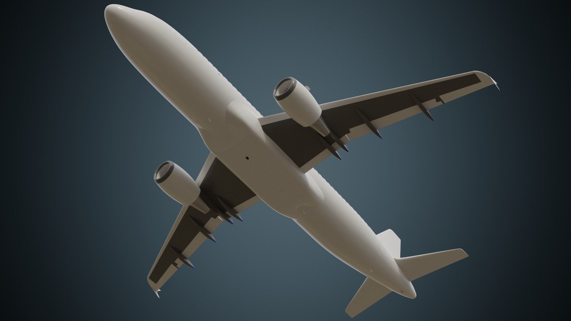 Airliner 1C Untextured 3D model_5
