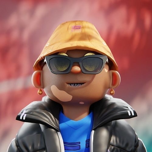 Customizable Rich Kid NFT Stylized Character 001 3D model