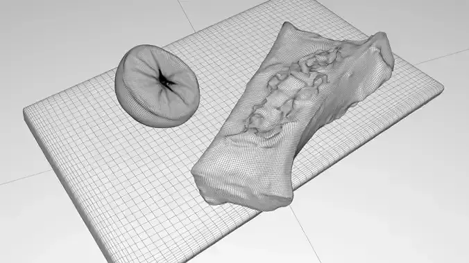 draft salad on skewer 3D model