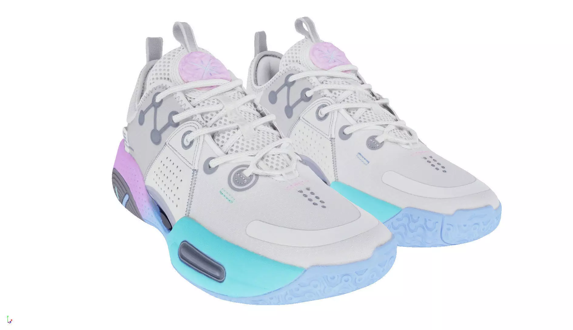 cybertech wear fashion sneaker 3D model_0