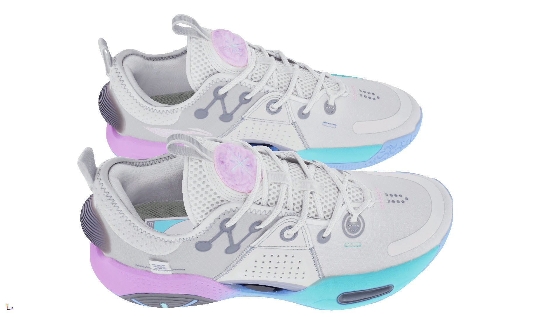 cybertech wear fashion sneaker 3D model_2