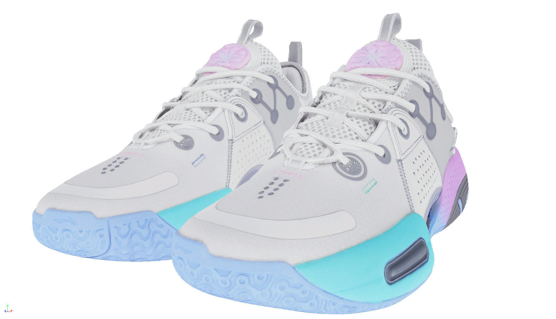 cybertech wear fashion sneaker 3D model_8