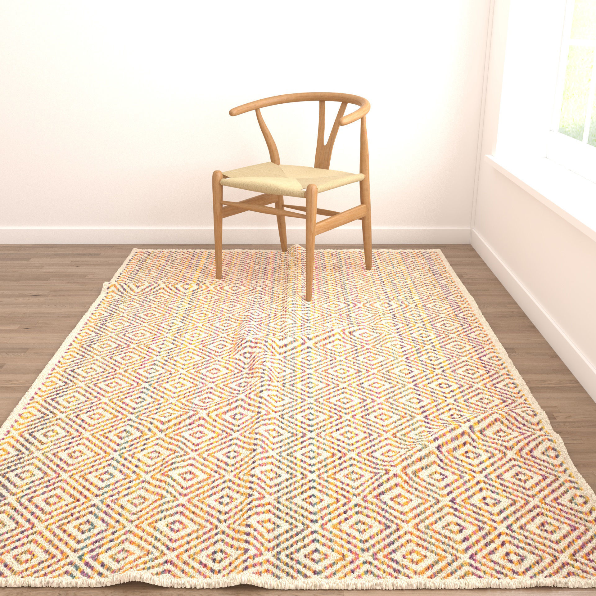 Rugs No 644 Low-poly 3D model_3