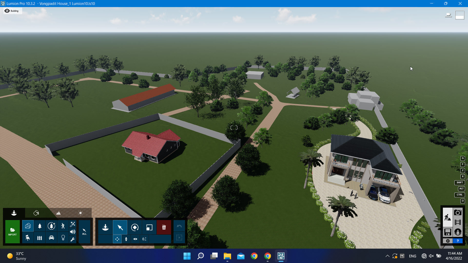 House building exterior design Low-poly 3D model_8