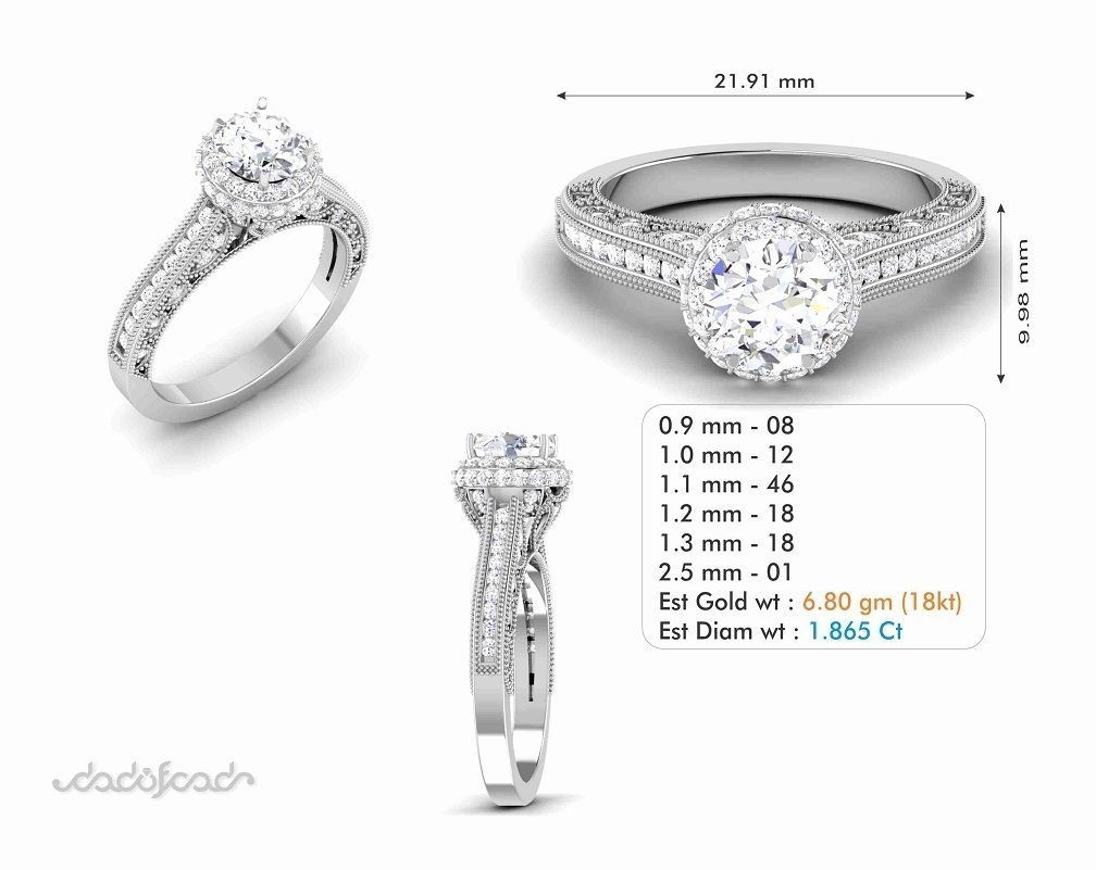 Solitaire Ring 3dm Render Detail 3D print model_1