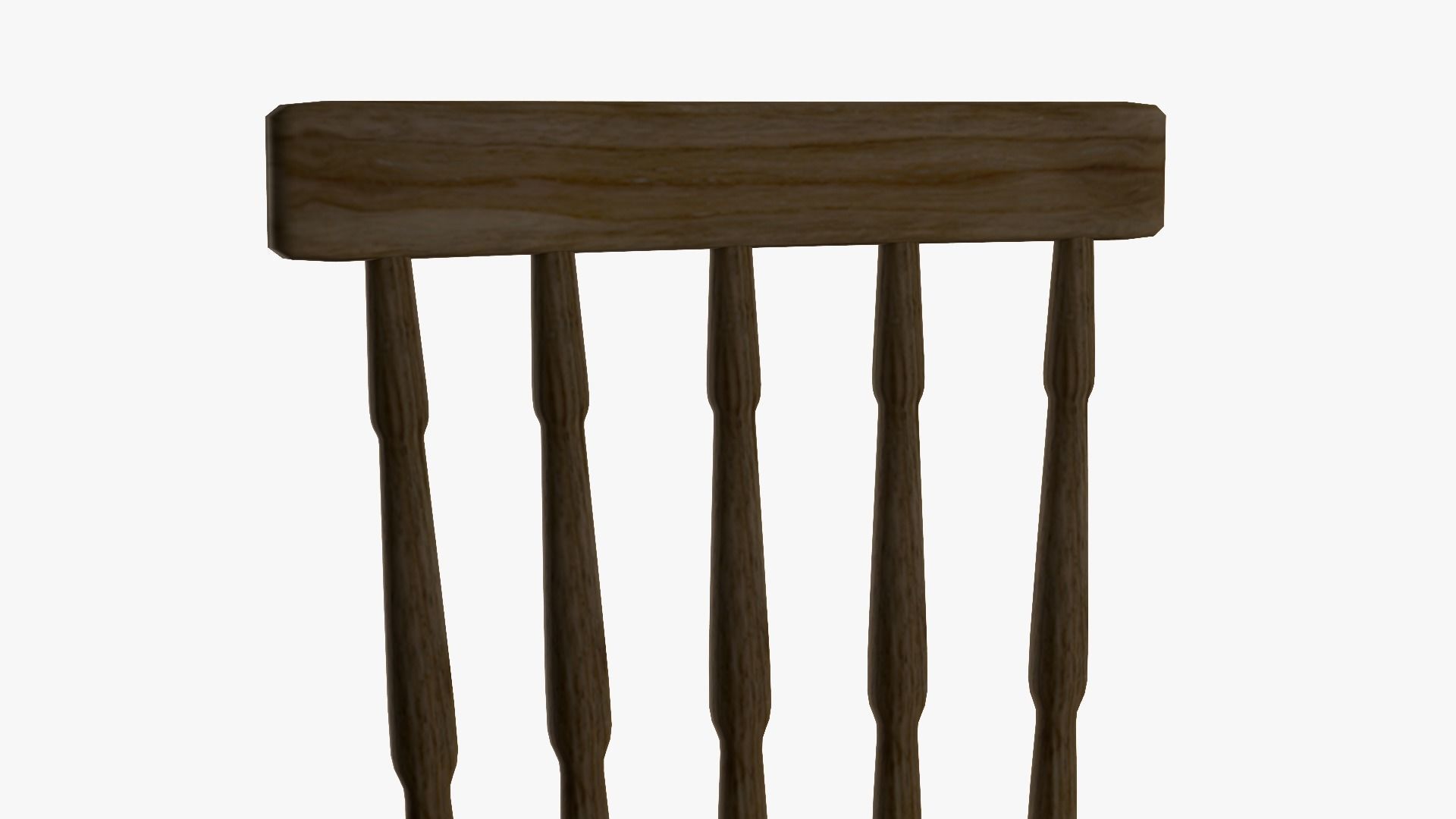 Wooden Chair Low-poly 3D model_3