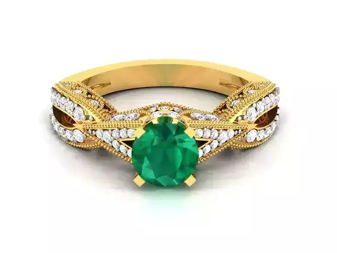 Solitaire Ring 3dm Render Detail