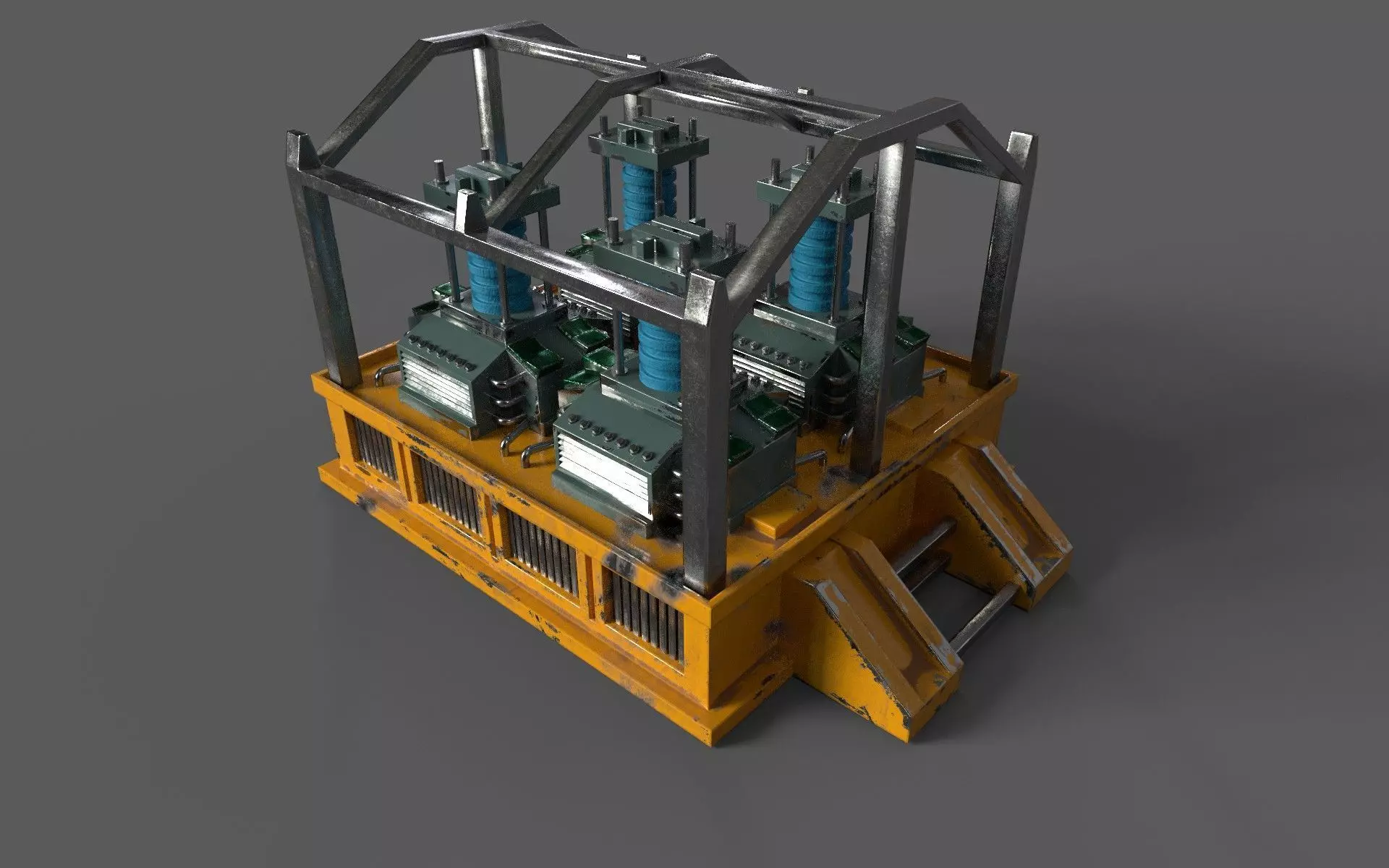 Oxygen generator Low-poly 3D model_0