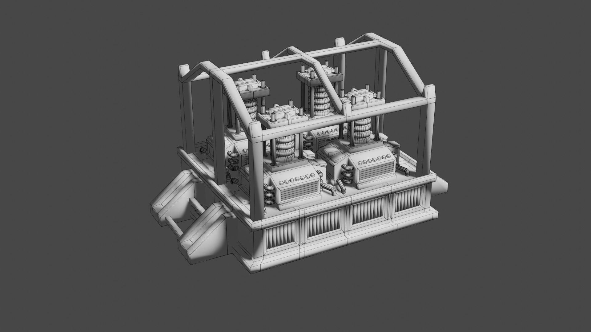 Oxygen generator Low-poly 3D model_27