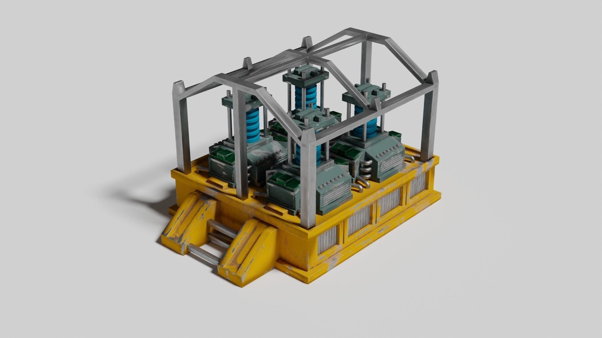 Oxygen generator Low-poly 3D model_4