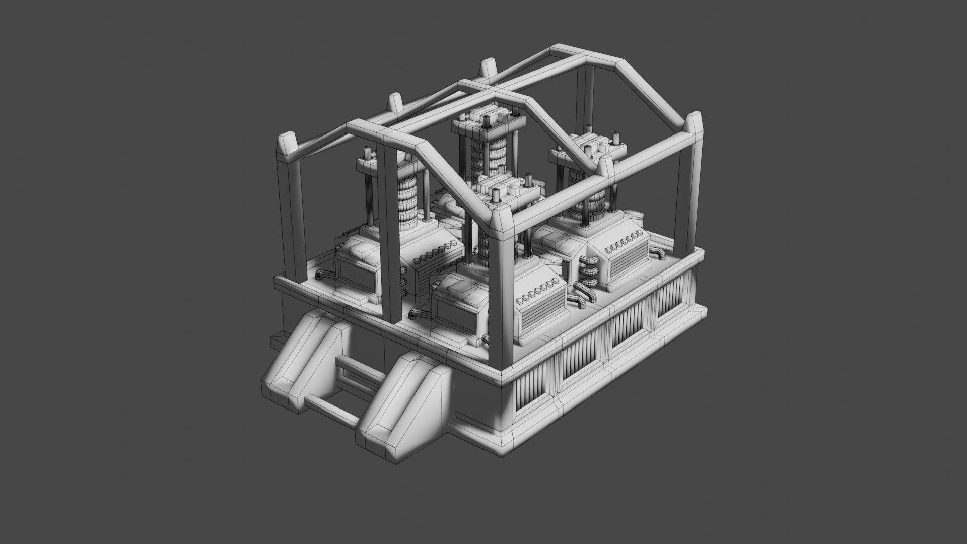 Oxygen generator Low-poly 3D model_17