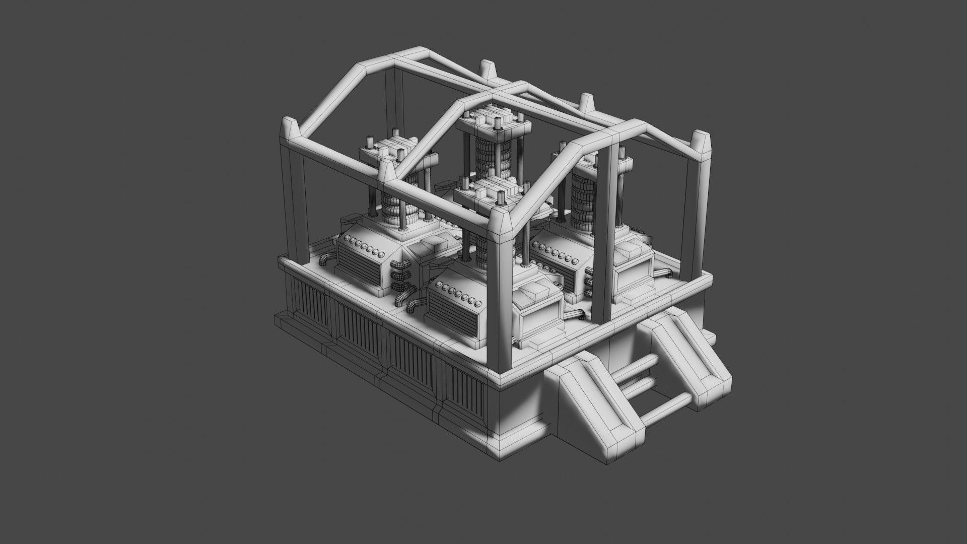 Oxygen generator Low-poly 3D model_20