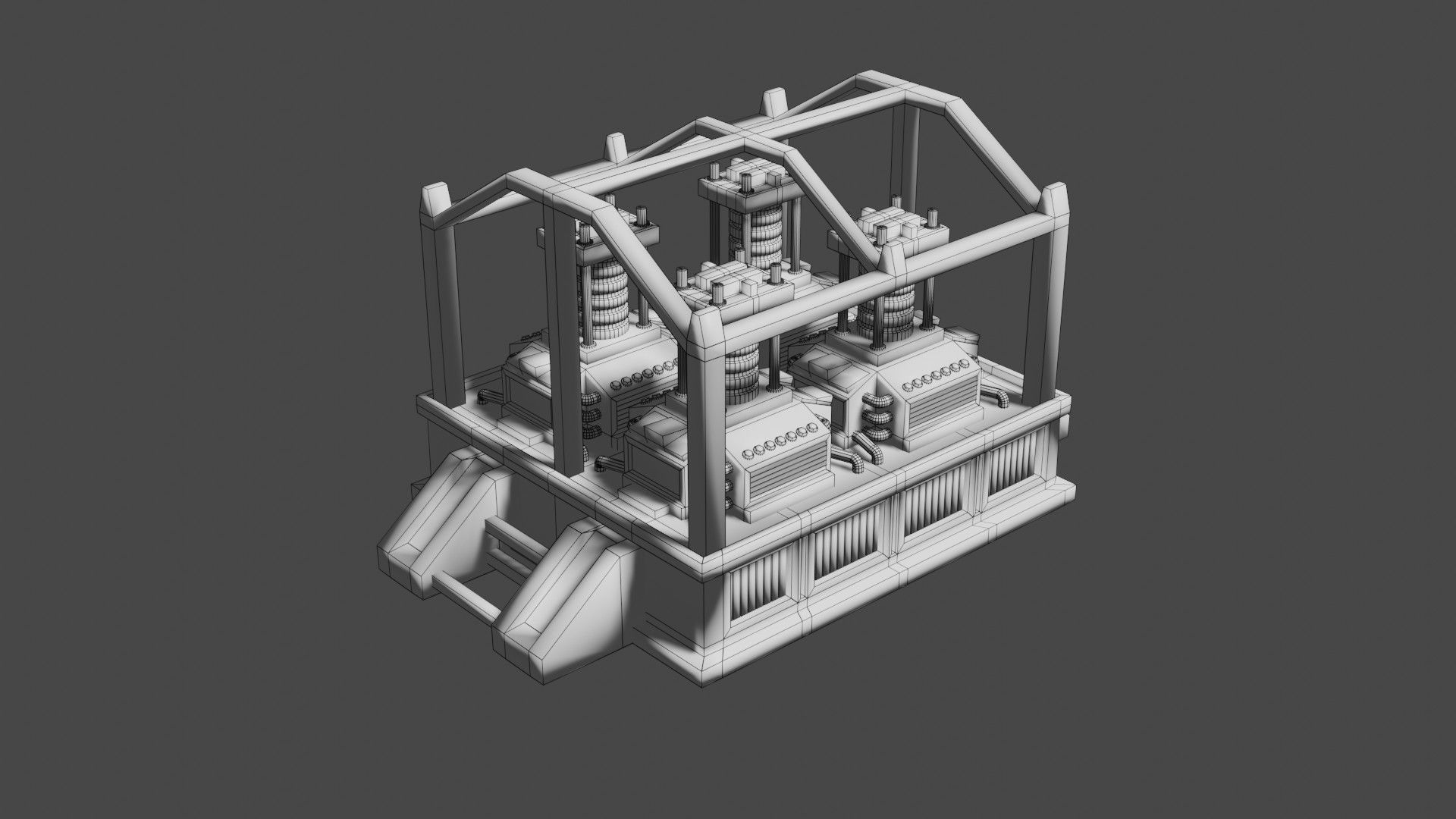 Oxygen generator Low-poly 3D model_16