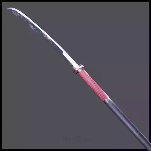 Handan Naginata Low-poly 3D model