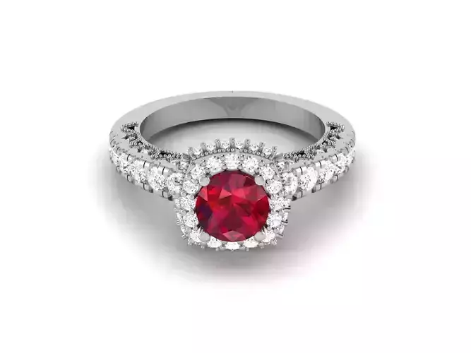 Solitaire Ring 3dm Render Detail