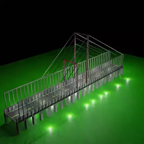 Bridge 3D Model with lights