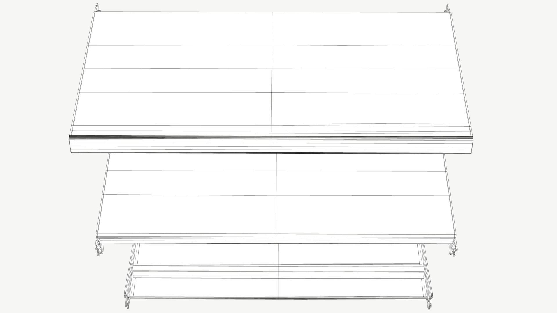 Retail Shelf Low-poly 3D model_9