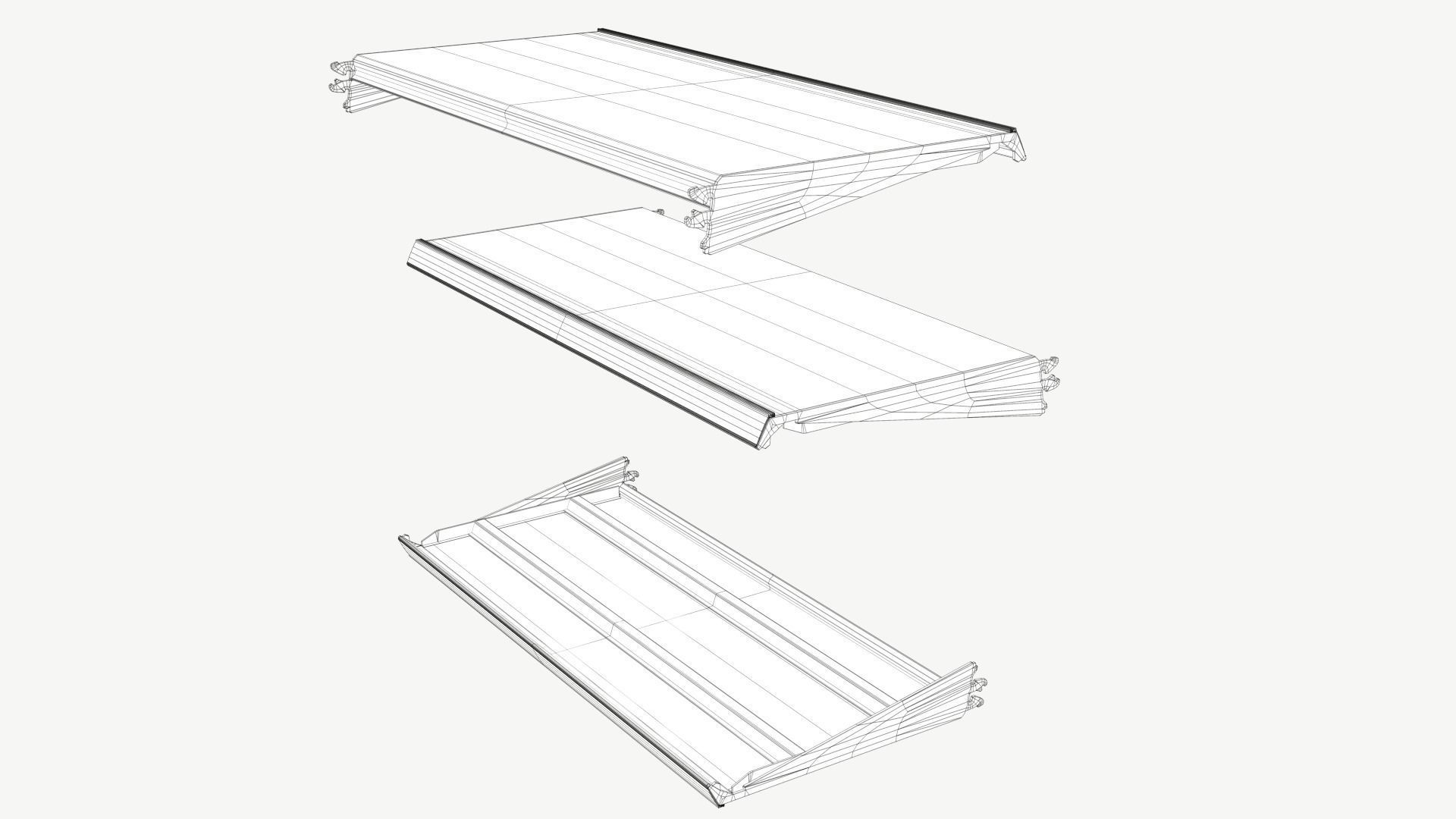Retail Shelf Low-poly 3D model_5