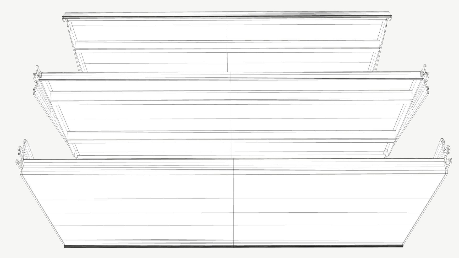 Retail Shelf Low-poly 3D model_11