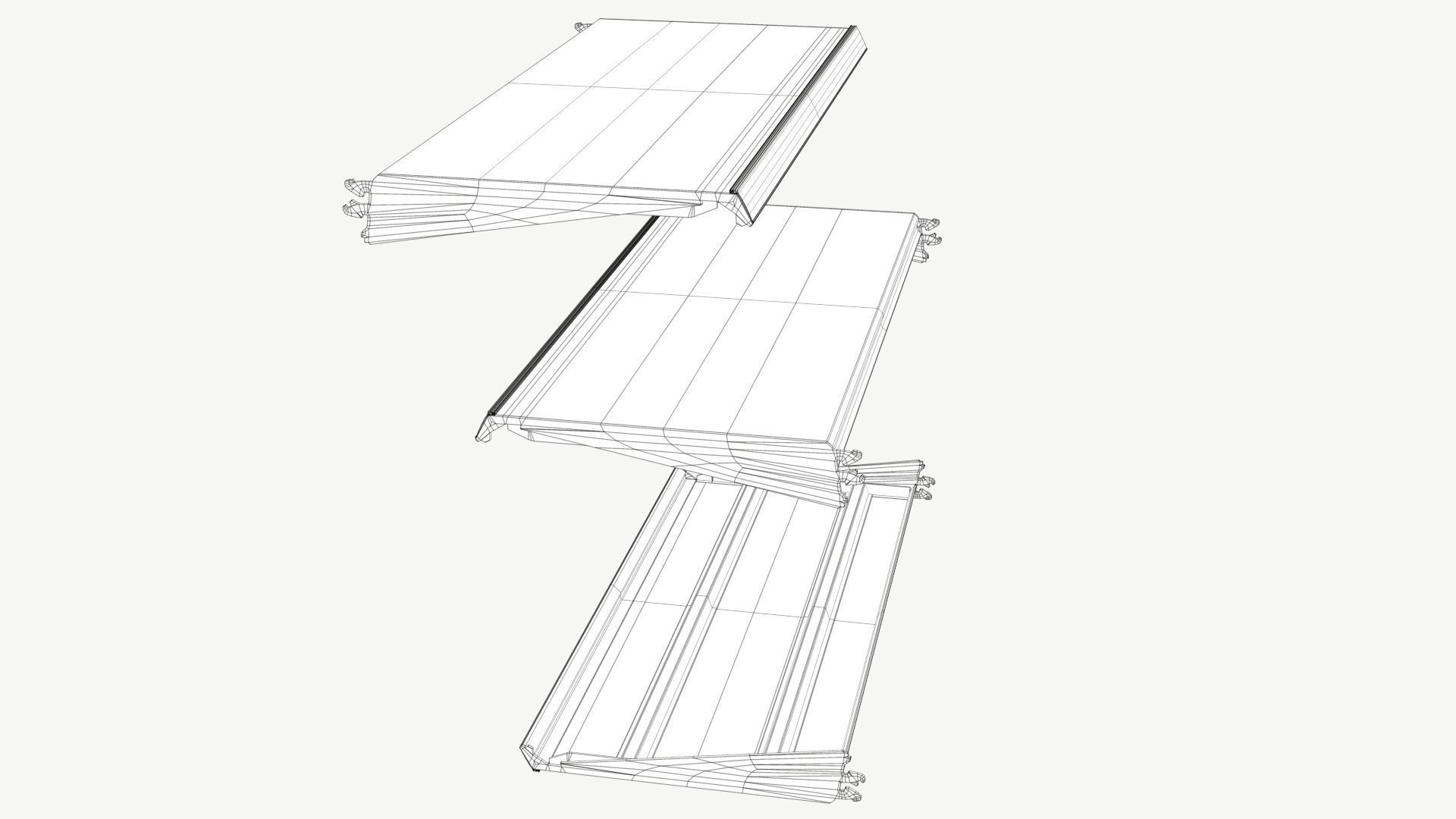 Retail Shelf Low-poly 3D model_3