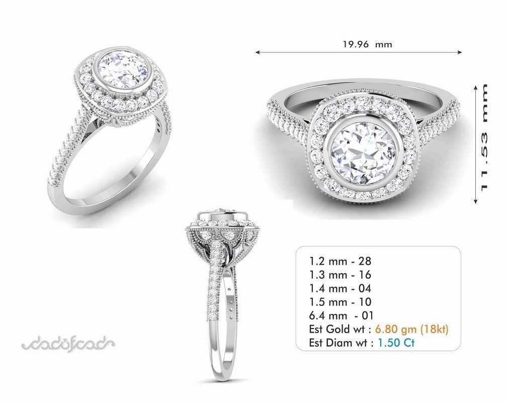 Solitaire Ring 3dm Render Detail 3D print model_2