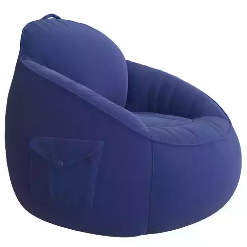 Canvas Bean Bag Chair 3d model Low-poly 3D model