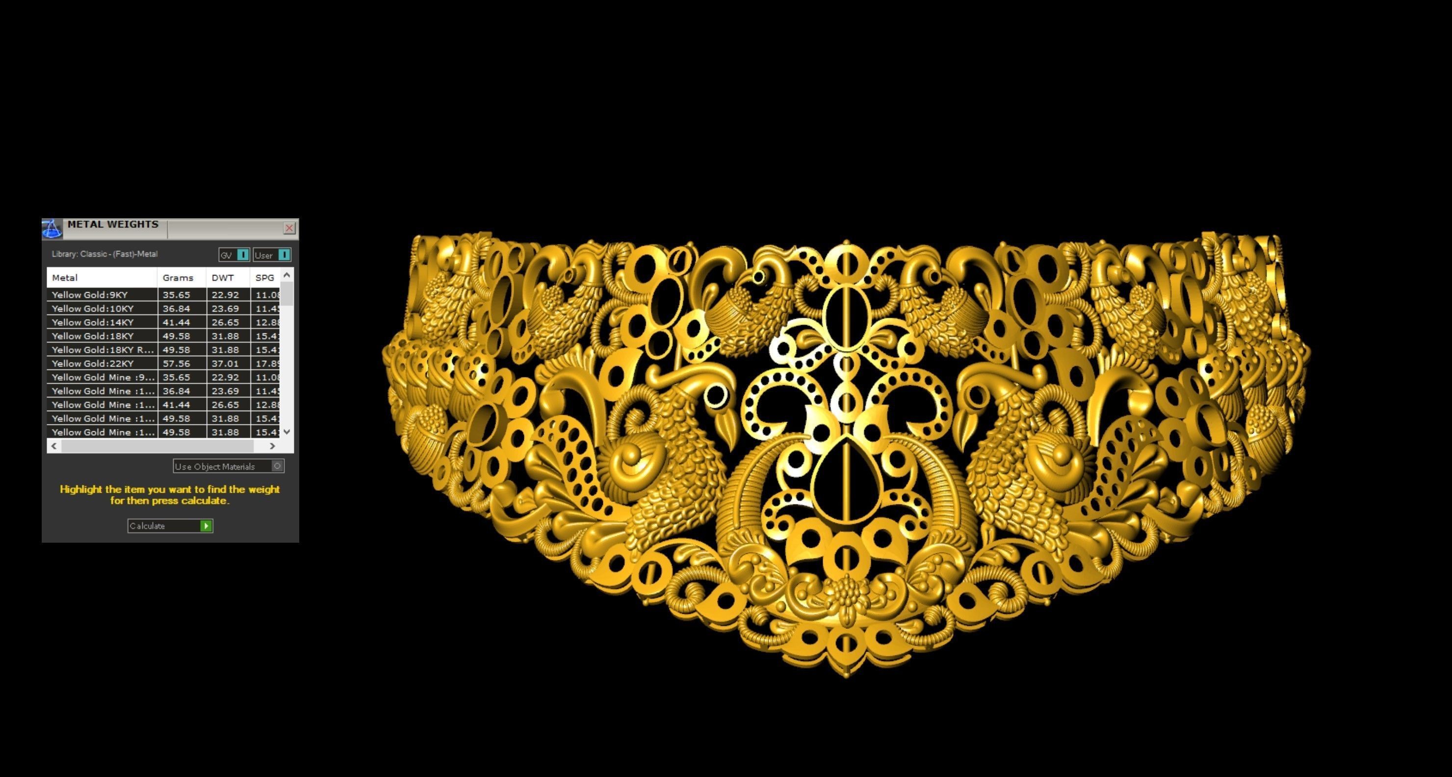 Indian God Necklace Set 27 3D print model_5