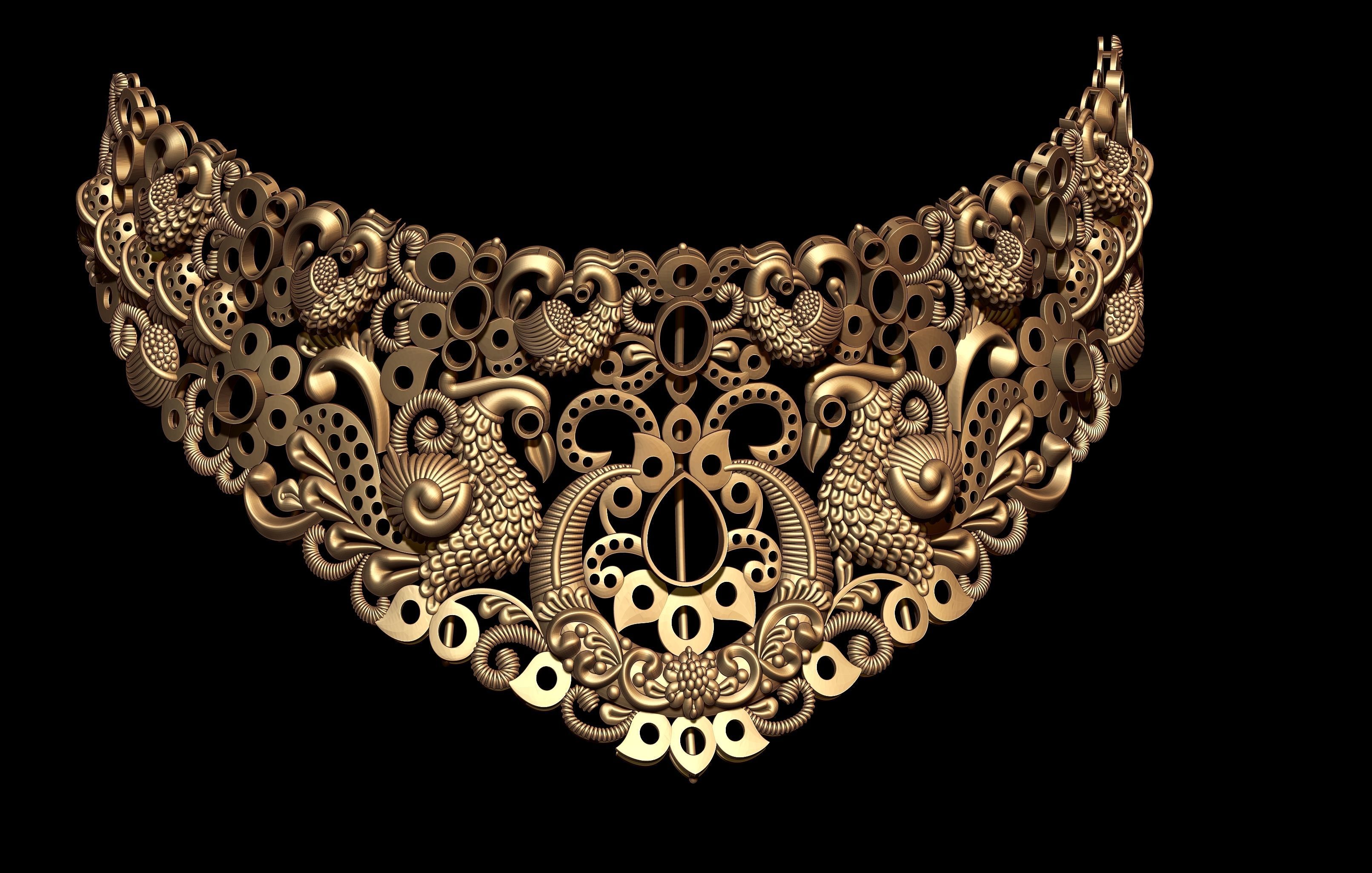 Indian God Necklace Set 27 3D print model_4