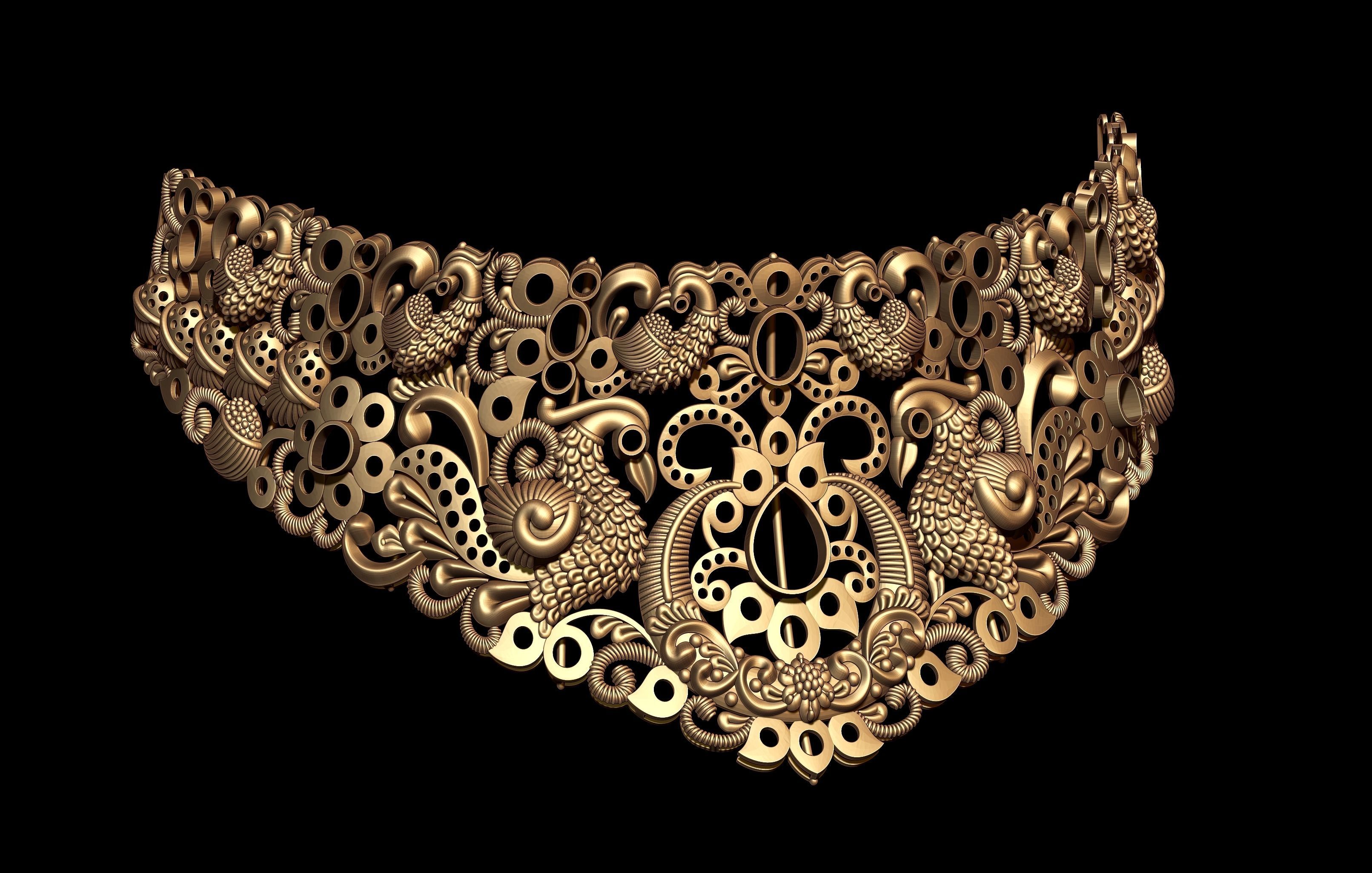 Indian God Necklace Set 27 3D print model_2