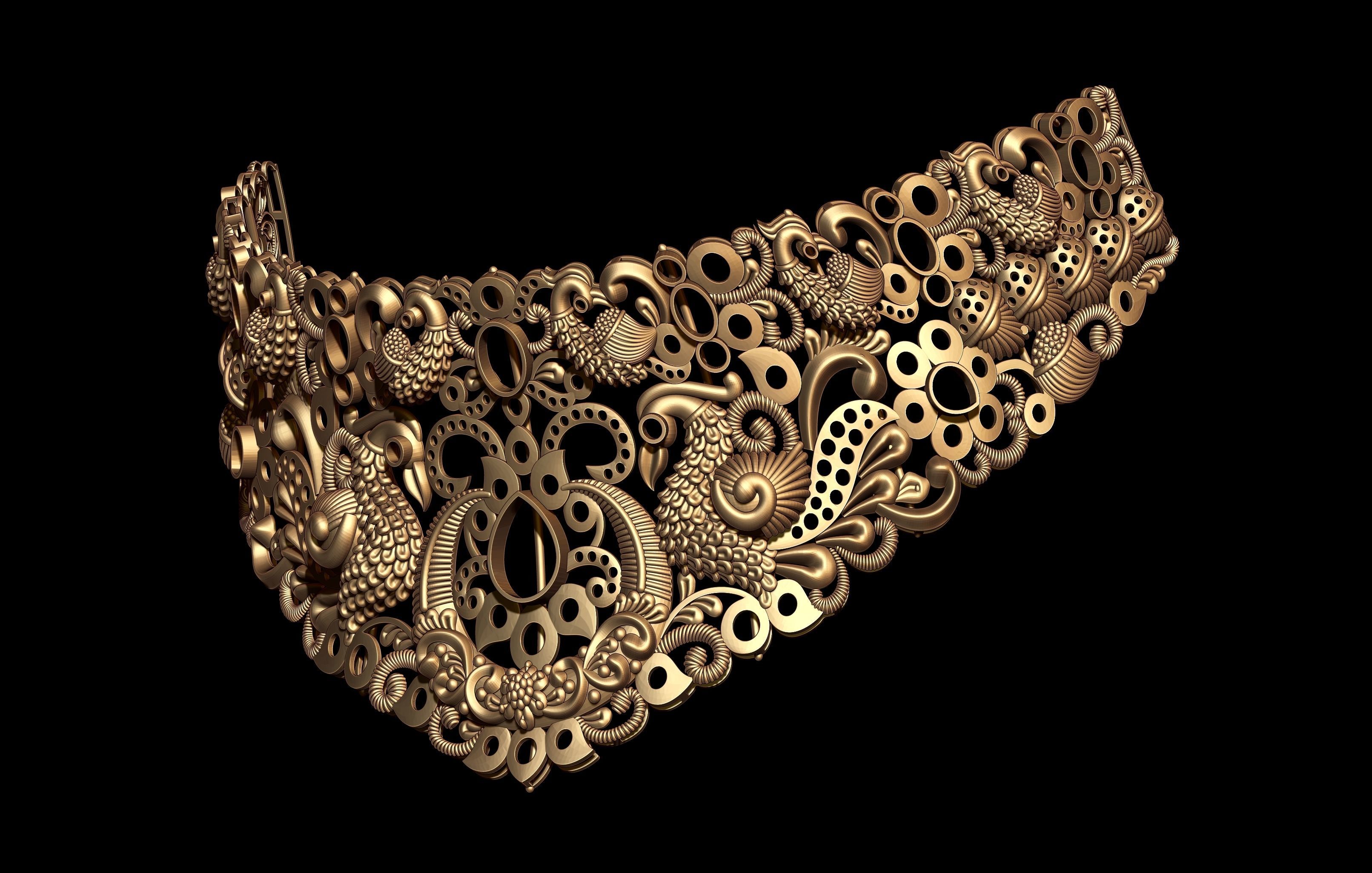 Indian God Necklace Set 27 3D print model_3