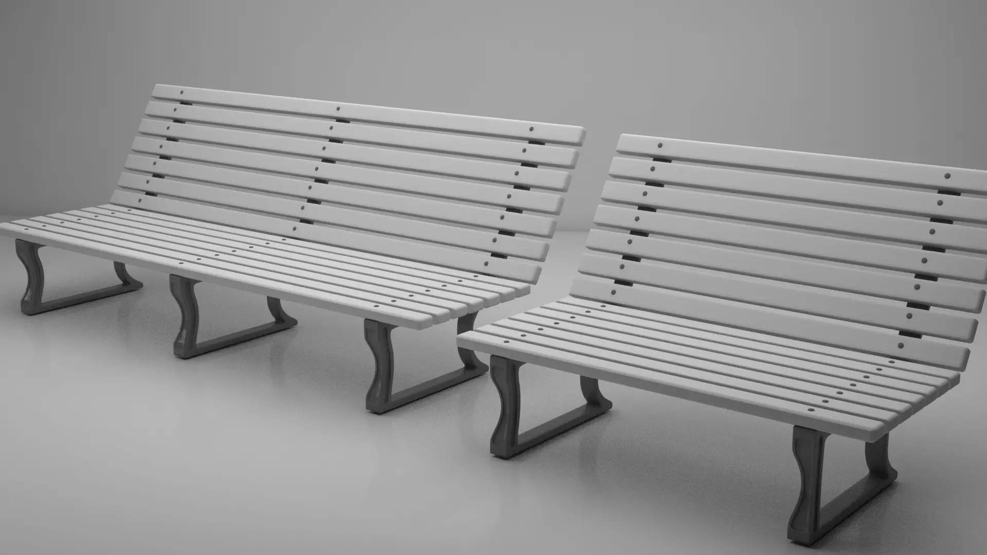Park Bench 3D model_0