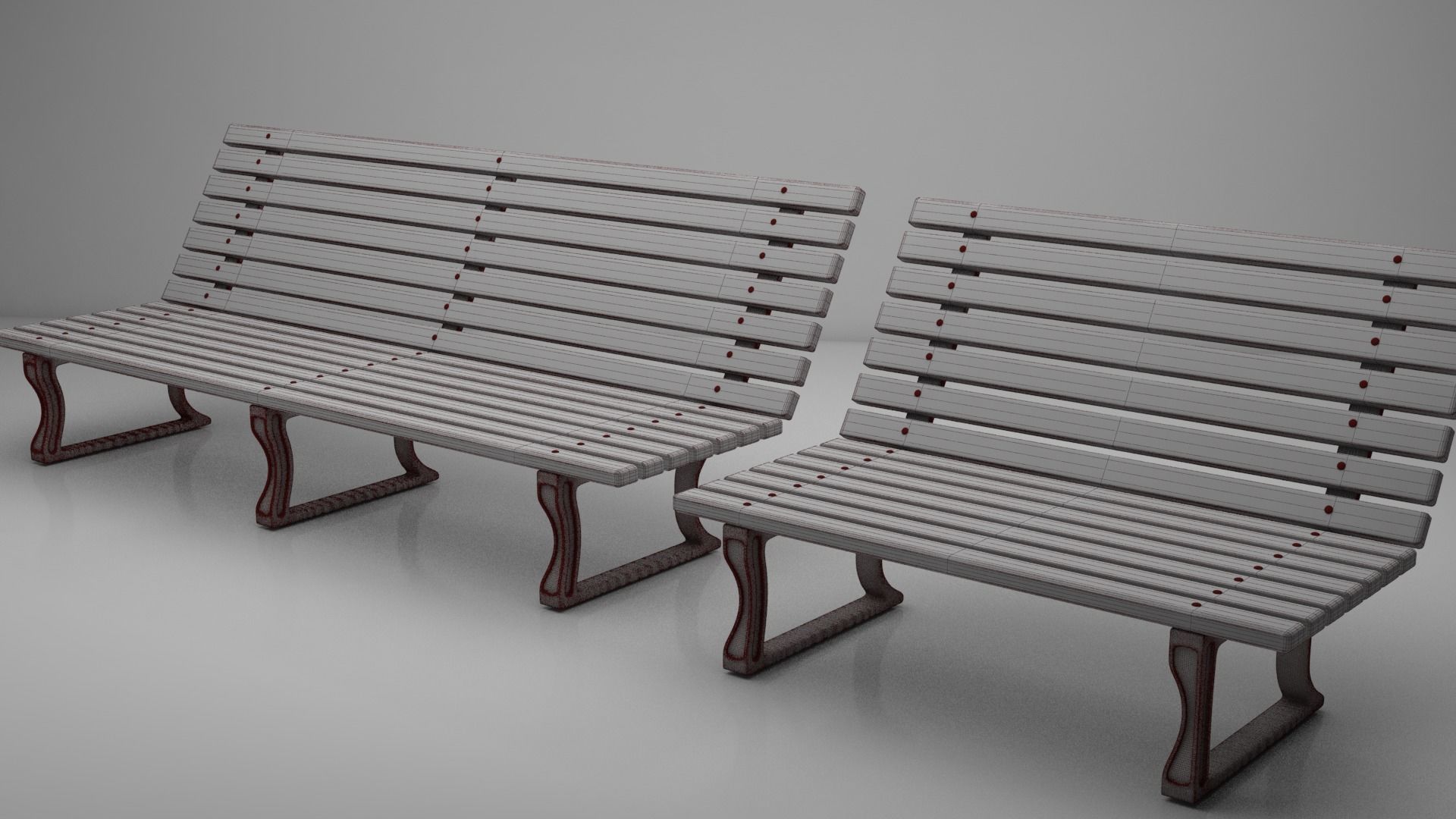 Park Bench 3D model_8