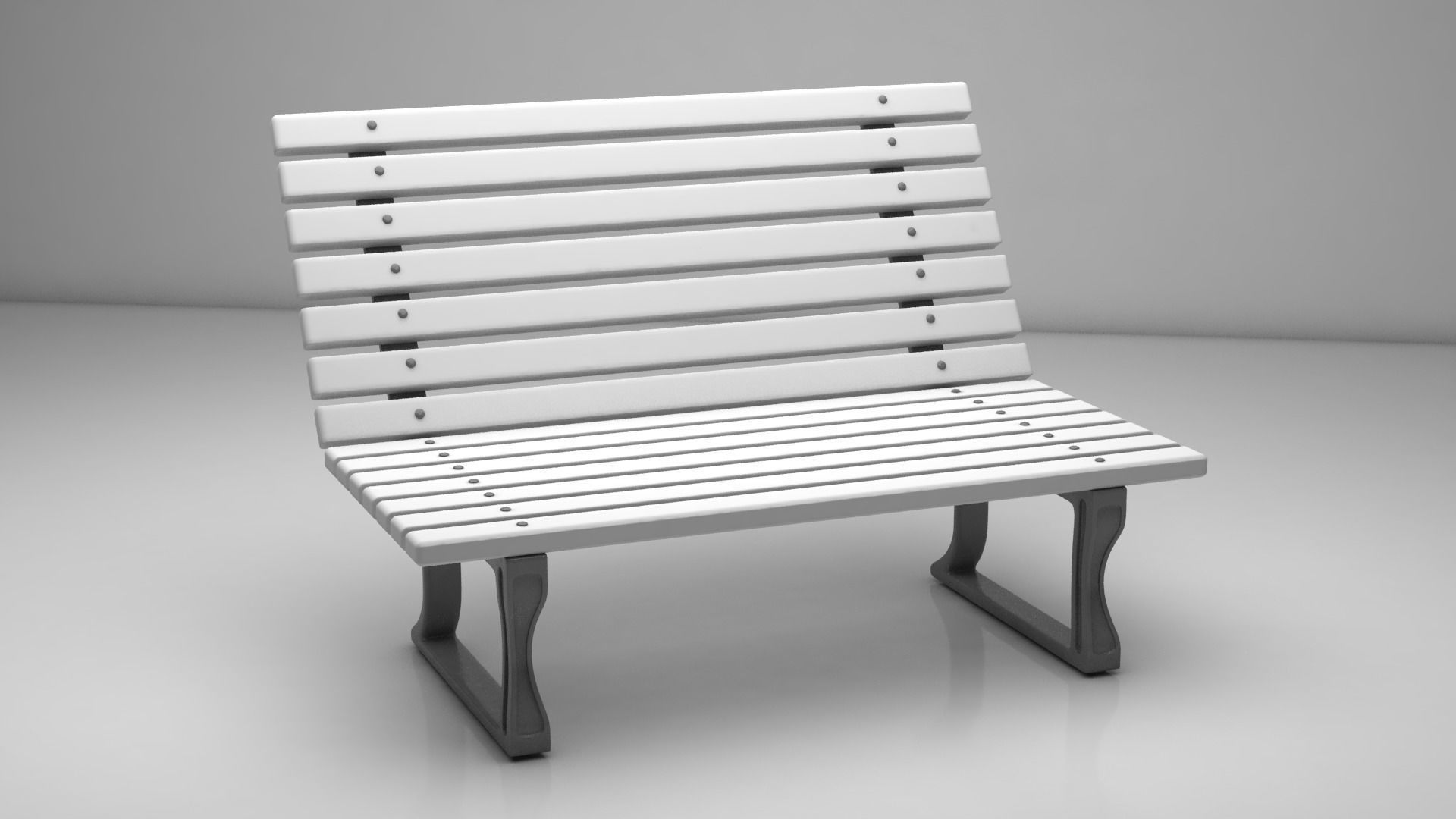 Park Bench 3D model_1