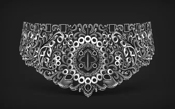 Indian God Necklace Set 29 3D print model