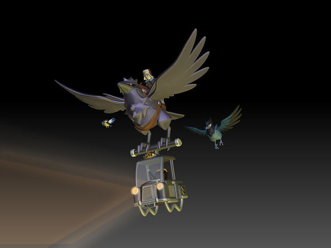 Pokemon Sword and Shiled Flying Taxi 3D print model