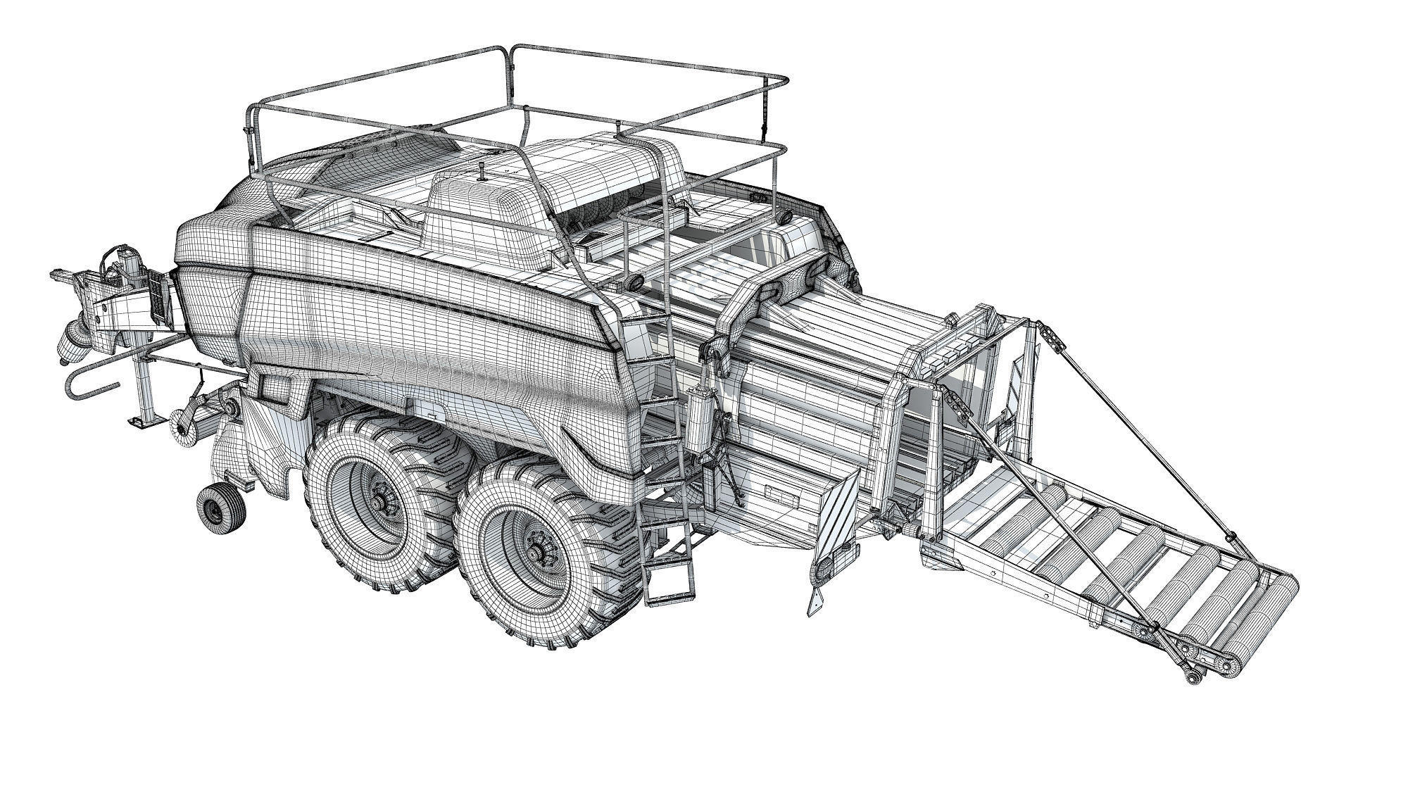 Large Square Baler 3D model_17