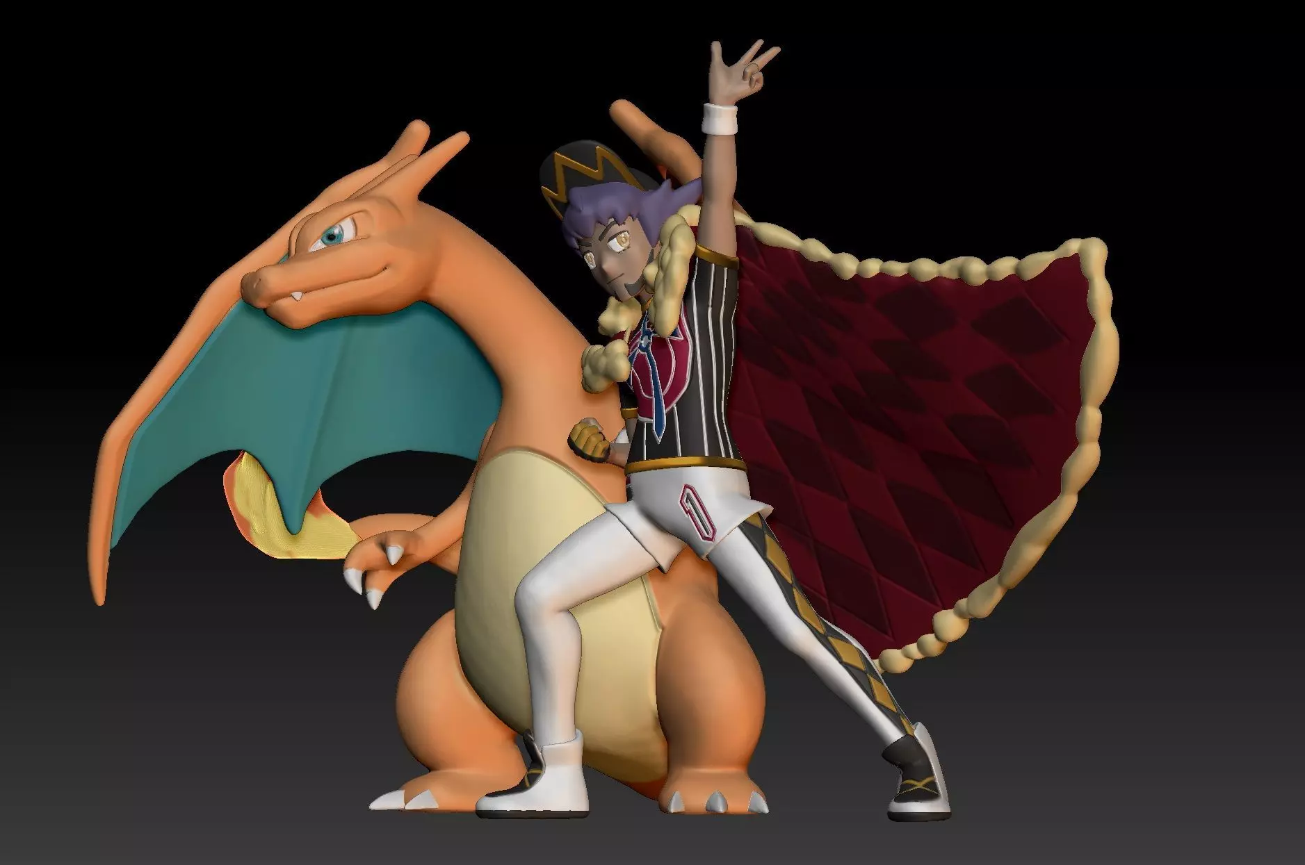 Pokemon Galar Champion Leon 3D print model_0