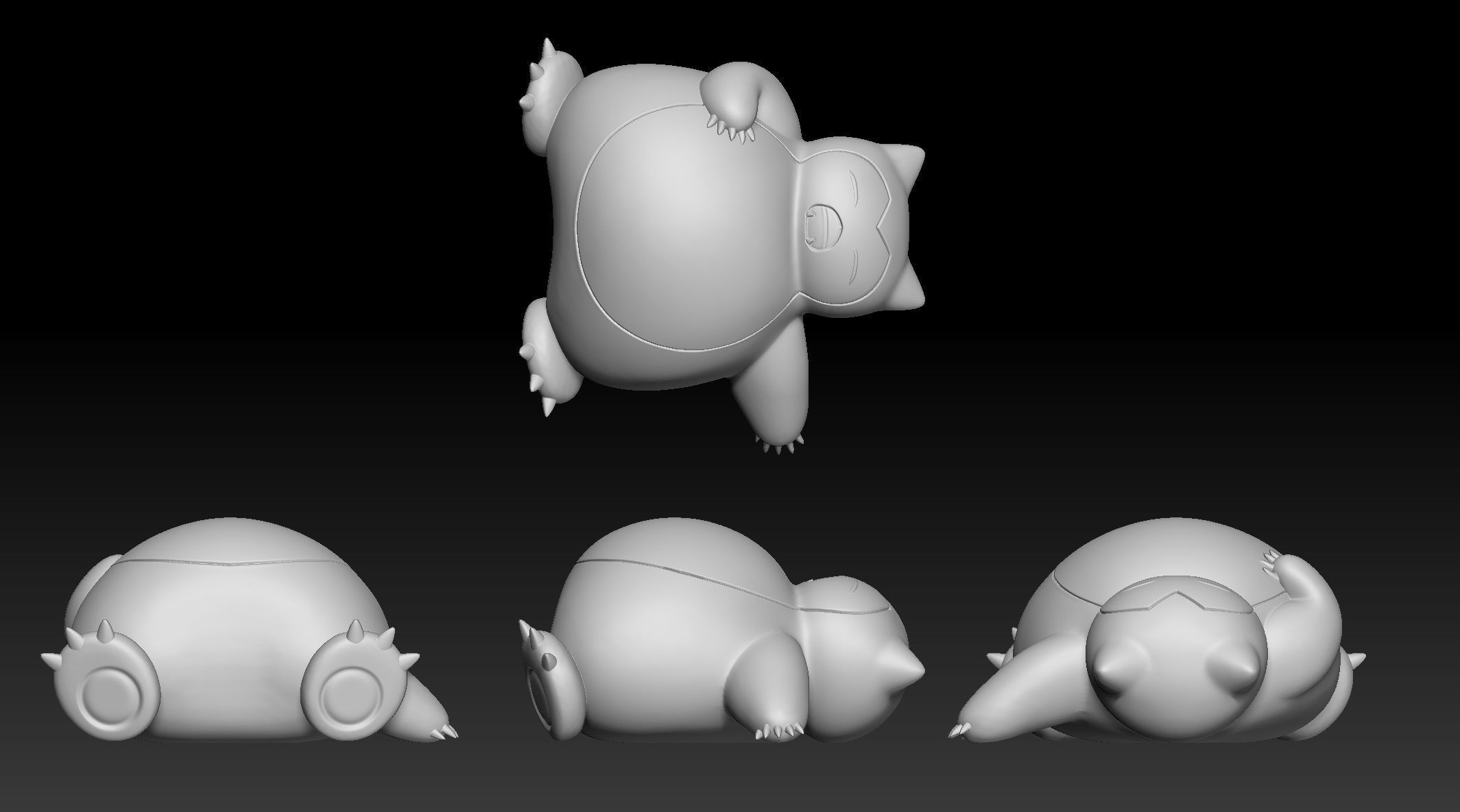 Pokemon Munchlax Snorlax 3D print model_2