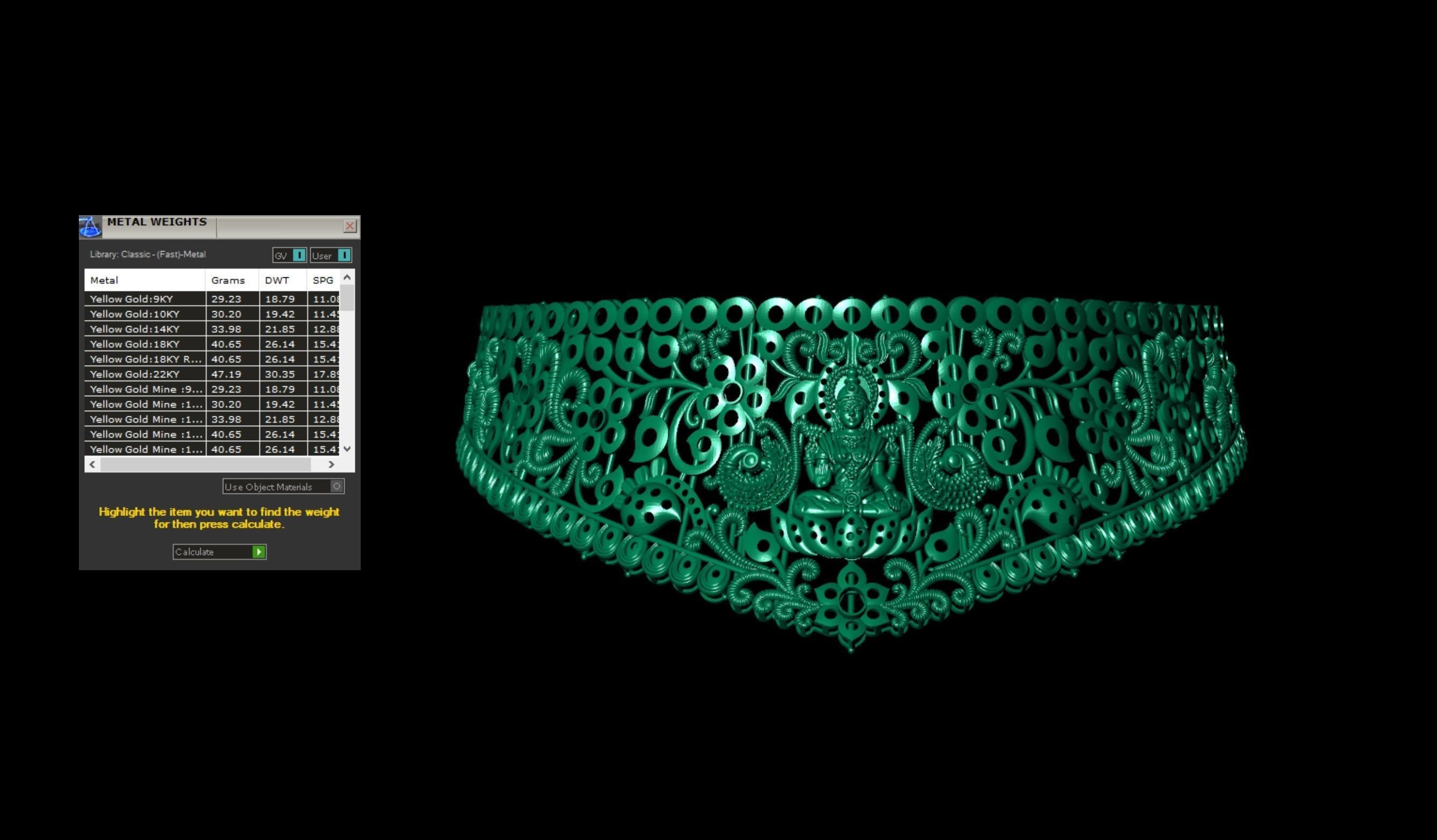 Indian God Necklace Set 30 3D print model_5