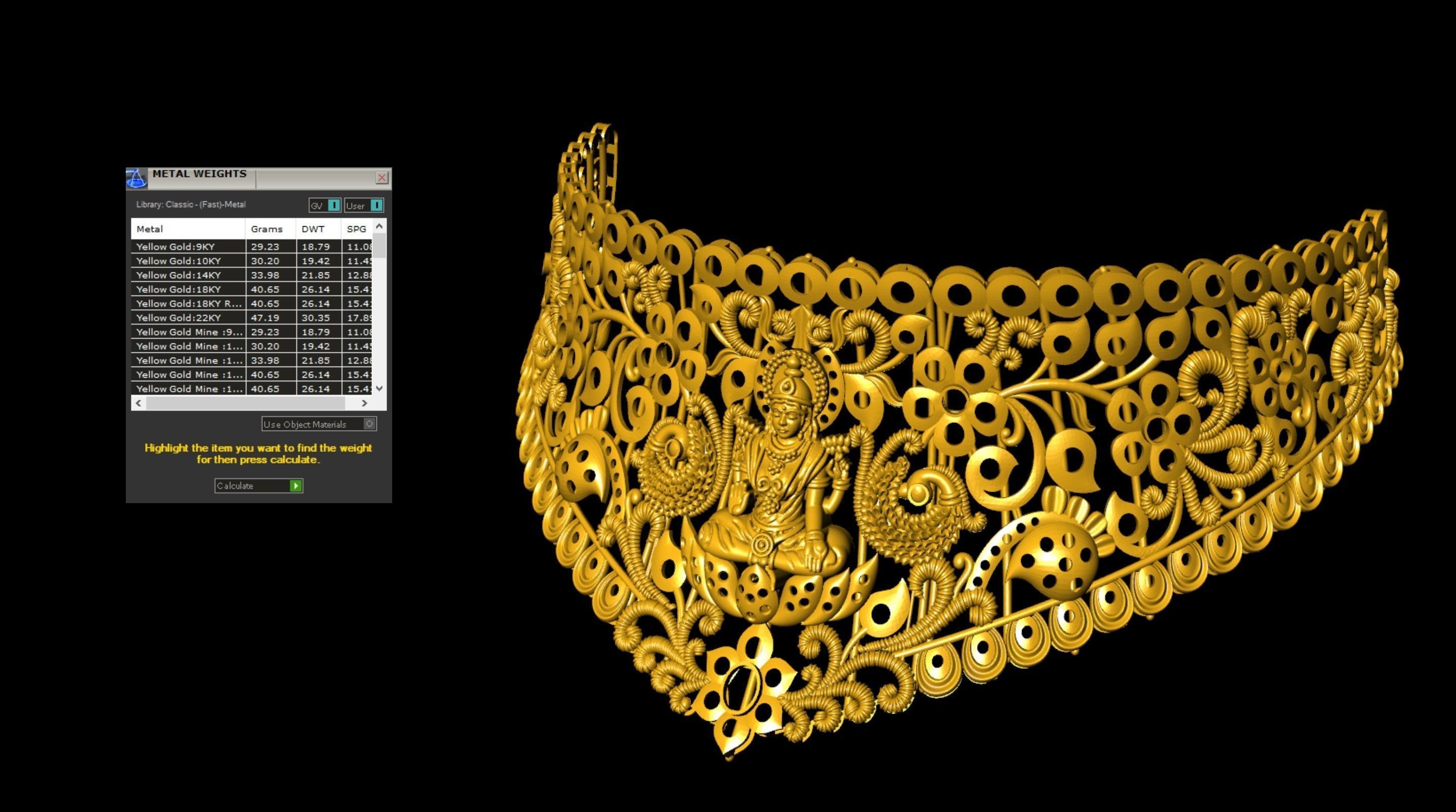 Indian God Necklace Set 30 3D print model_7