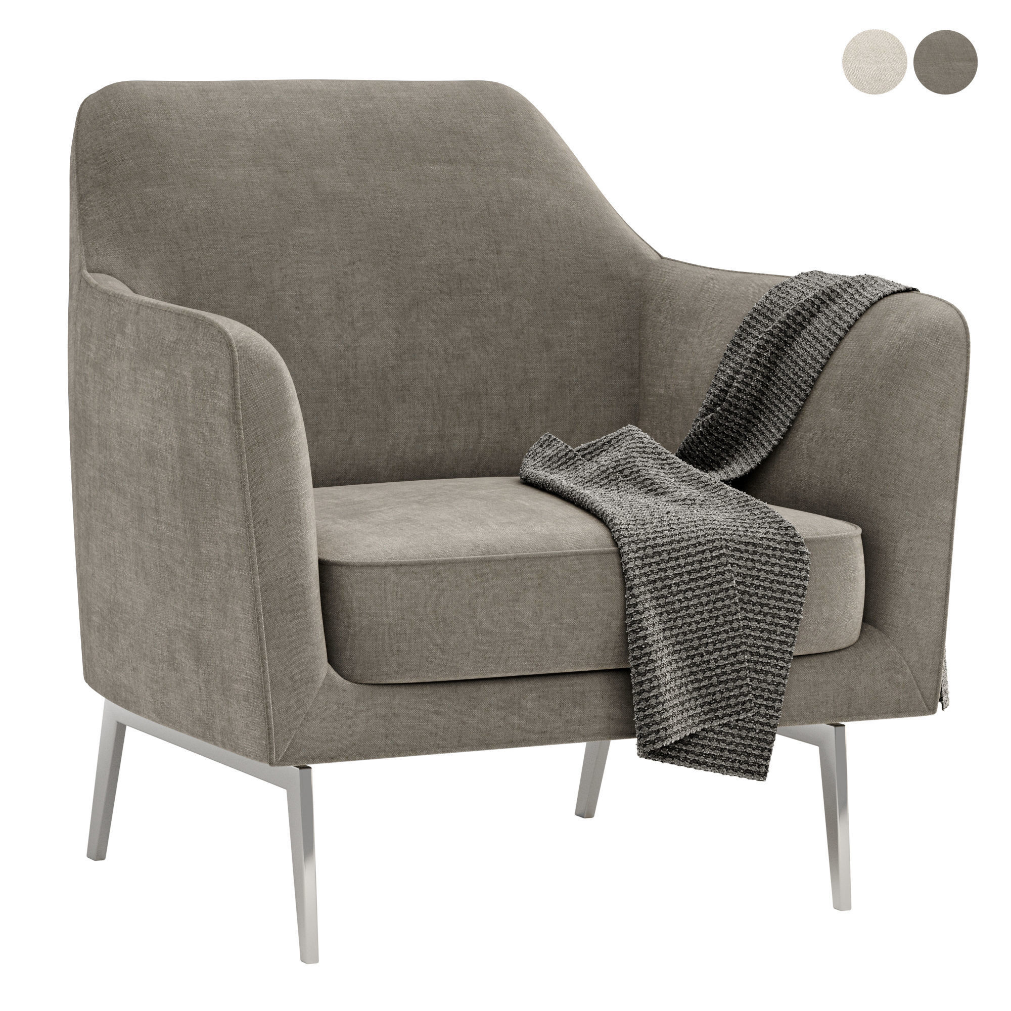 8 Armchair lounge with metal legs 3D Model Collection_23