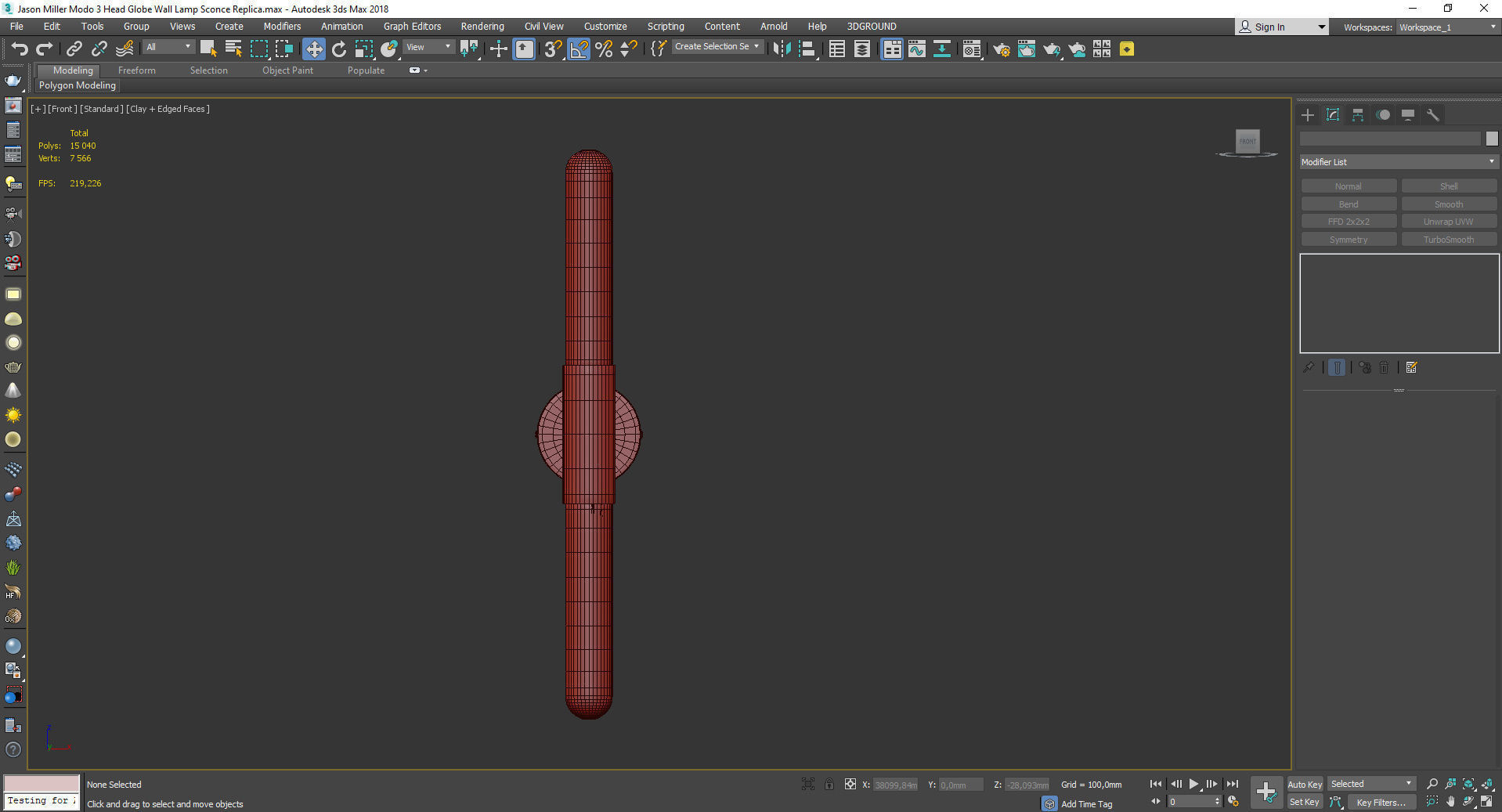 AGNES1 WALL BIG Low-poly 3D model_3