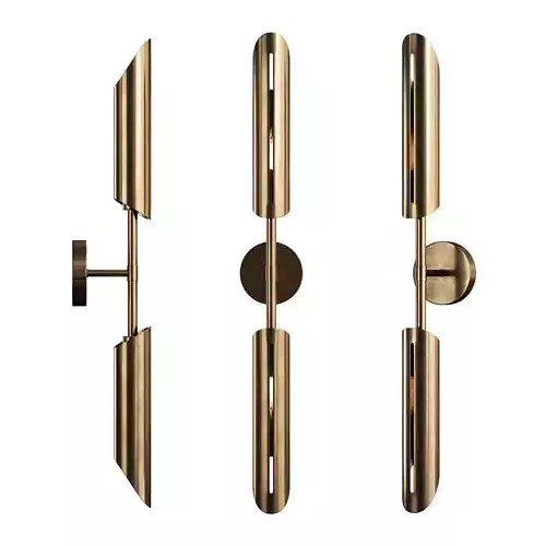 SEPARATE four brass wall sconces