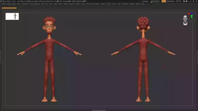 Sculpting ZBrush Character Basemesh - Luke