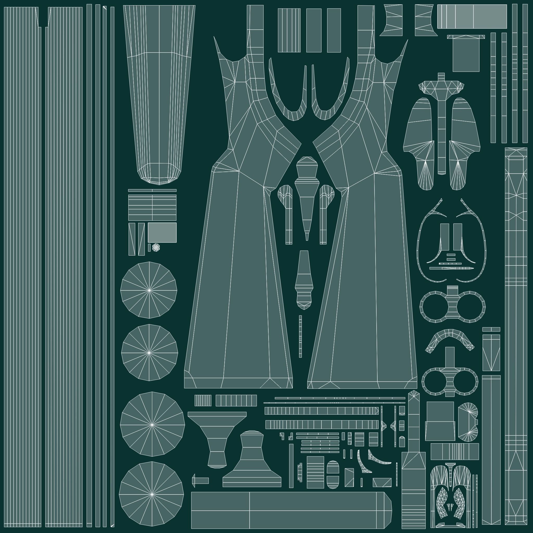 Double barrel shotgun Low-poly 3D model_7